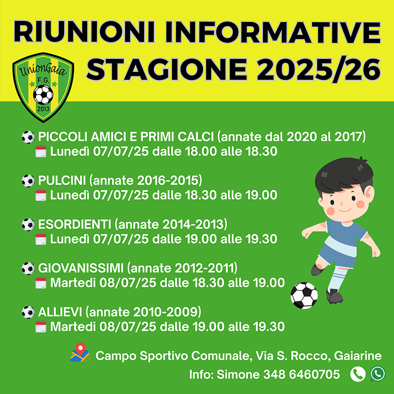 Riunione Informativa 202526