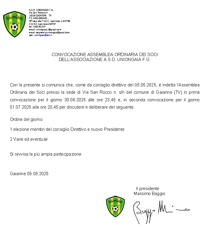 avviso rinnovo cariche