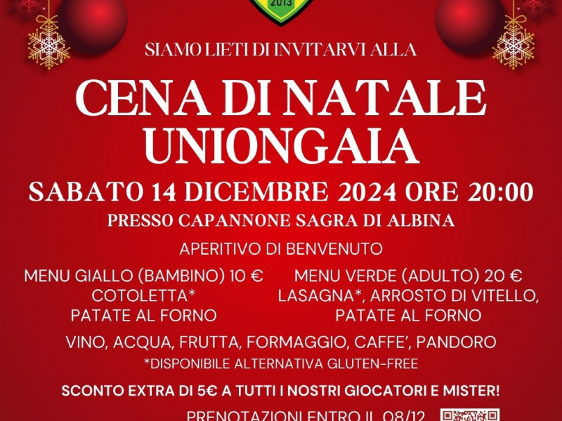 cena natale ug 14 dic